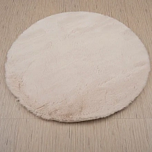 Ковер из Турции Шегги из искусственного меха Krolik 1000A T2408_BEIGE круг