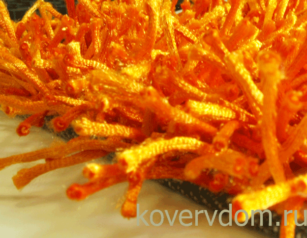 Ковер длинноворсовый Шегги TW orange КРУГ/ОВАЛ 