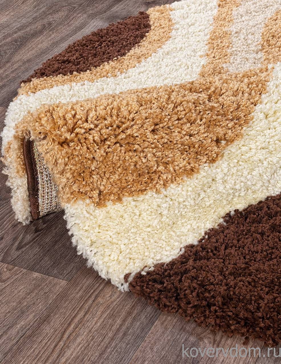 Ковер SHAGGY ULTRA s607 BEIGE-BROWN Круг Ковер SHAGGY ULTRA s607 BEIGE-BROWN Круг