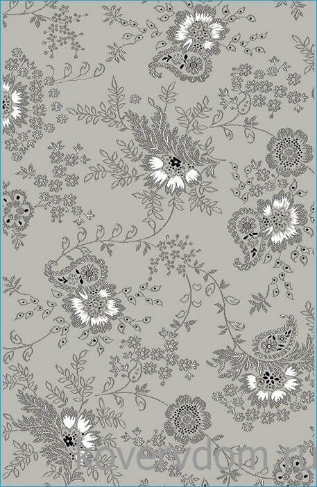 Ковер с цветами Графит  30760-55