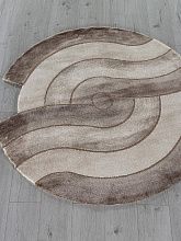 Современный круглый ковер SAFIR 00836A BROWN / BROWN Круг