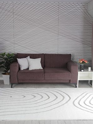 Ковер из искусственного меха RABBIT CARVING PX4002 CREAM / GREY