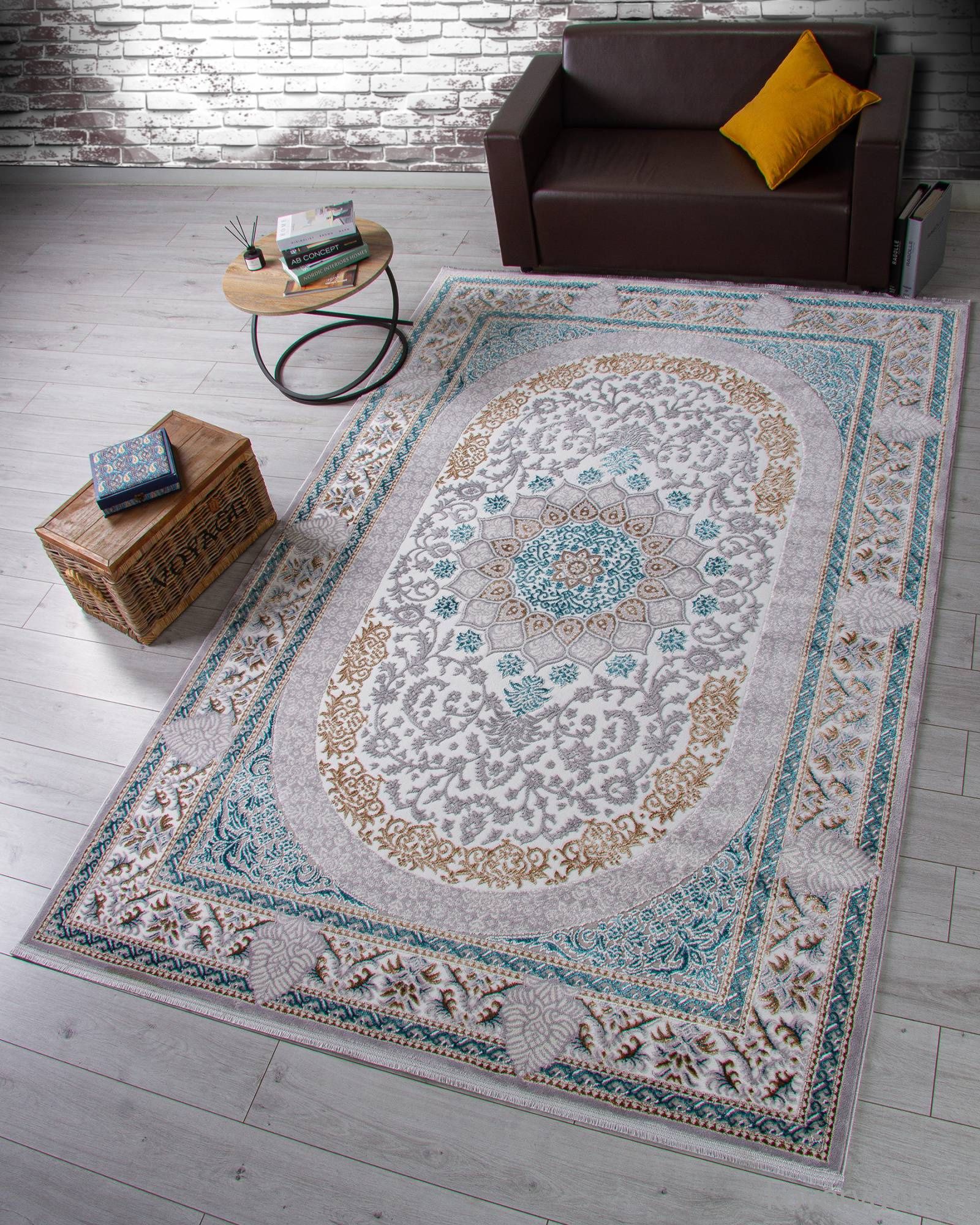 Ковер HALIF F638 GREEN-BLUE