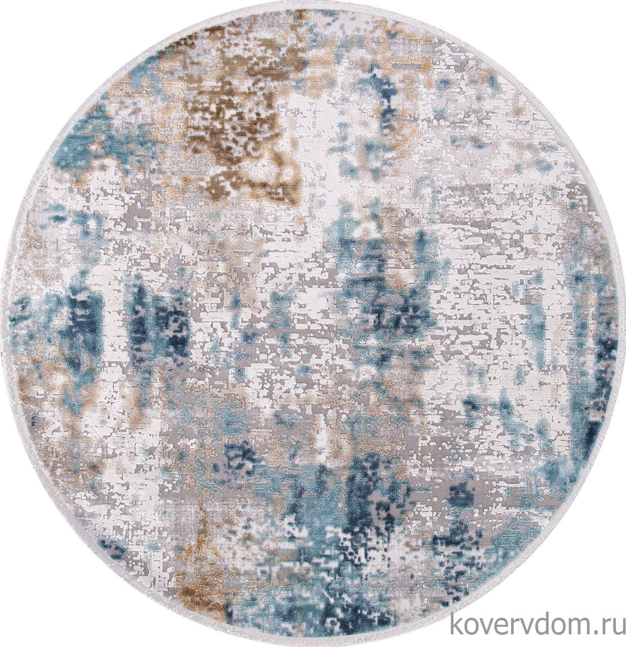 Ковер ALLURES 12004 CREAM / BLUE Круг Ковер ALLURES 12004 CREAM / BLUE Круг
