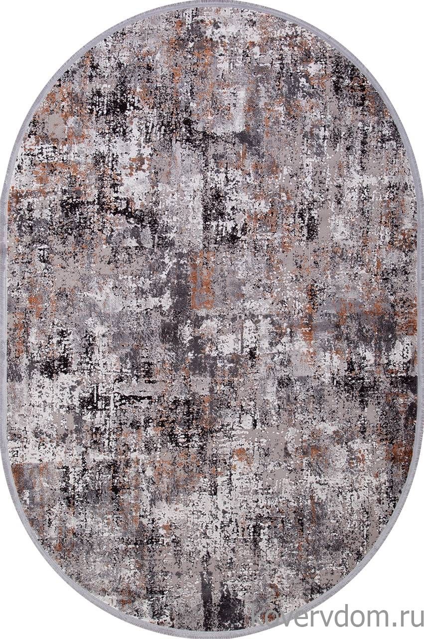 Ковер ROXANNE 17163 L.GREY / D.GREY Овал