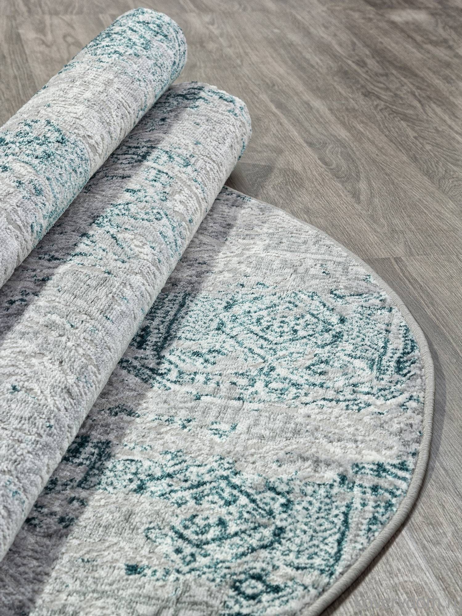 Ковер PALERMO F281 GRAY Овал